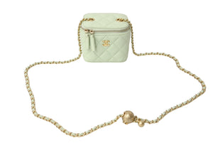 CHANEL シャネル マトラッセ スモールバニティ チェーンショルダーバッグ AP1447 ココマーク ココボール 31番台 美品 中古 4c069747
