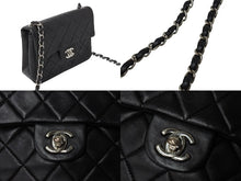Load image into Gallery viewer, CHANEL シャネル ミニマトラッセ Sフラップ Sチェーンショルダーバッグ 5番台 ラムスキン ブラック シルバー金具 美品 中古 4c069750