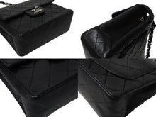 Load image into Gallery viewer, CHANEL シャネル ミニマトラッセ Sフラップ Sチェーンショルダーバッグ 5番台 ラムスキン ブラック シルバー金具 美品 中古 4c069750