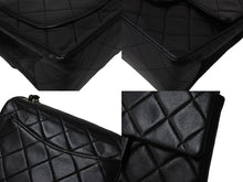 Load image into Gallery viewer, CHANEL シャネル ミニマトラッセ Sフラップ Sチェーンショルダーバッグ 5番台 ラムスキン ブラック シルバー金具 美品 中古 4c069750