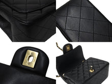 Load image into Gallery viewer, CHANEL シャネル ミニマトラッセ 17cm チェーンショルダーバッグ ブラック 27番台 レザー ゴールド金具 美品 中古 4c069751