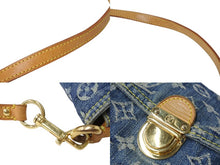 Load image into Gallery viewer, LOUIS VUITTON ルイヴィトン ミニプリーティ ハンドバッグ M95050 モノグラムデニム レザー ブルー 美品 中古 4c069764