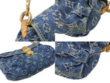 Load image into Gallery viewer, LOUIS VUITTON ルイヴィトン ミニプリーティ ハンドバッグ M95050 モノグラムデニム レザー ブルー 美品 中古 4c069764