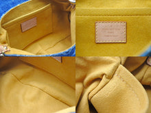 Load image into Gallery viewer, LOUIS VUITTON ルイヴィトン ミニプリーティ ハンドバッグ M95050 モノグラムデニム レザー ブルー 美品 中古 4c069764