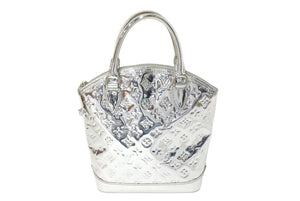 極美品 LOUIS VUITTON ルイヴィトン ロックイット モノグラム ミロワール ハンドバッグ シルバー M95449 中古 4c069765