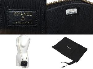 極美品 CHANEL シャネル スモールバニティ パールショルダーバッグ 31番台 AP2581 ココマーク ラムスキン フェイクパール 中古 4c069772