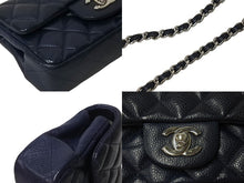 Load image into Gallery viewer, 極美品 CHANEL シャネル ショルダーバッグ 17cm ミニマトラッセショルダーチェーン ネイビー キャビアスキン 15番台 中古 4c069773