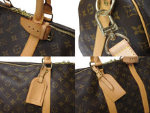 Load image into Gallery viewer, 極美品 LOUIS VUITTON ルイヴィトン キーポルバンドリエール55 ボストンバッグ M41414 モノグラム PVC レザー ブラウン 中古 4c069780