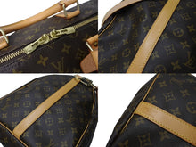 Load image into Gallery viewer, 極美品 LOUIS VUITTON ルイヴィトン キーポルバンドリエール55 ボストンバッグ M41414 モノグラム PVC レザー ブラウン 中古 4c069780