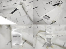 Load image into Gallery viewer, 新品未使用 BALMAIN バルマン 長袖シャツ 95-104 BA 9912-I01 総柄ロゴ プリント サイズS ホワイト コットン 中古 4c069792