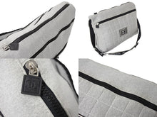 Load image into Gallery viewer, 極美品 CHANEL シャネル スポーツライン メッセンジャーバッグ 10番台 グレー ショルダー ココマーク コットン シルバー金具 中古 4c069797