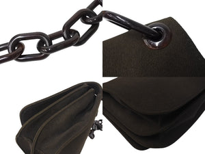 PRADA プラダ プラチェーン ワンショルダーバッグ B6379 ダークブラウン トライアングルロゴ ナイロン プラスチック 美品 中古 4c069807 