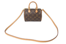 Load image into Gallery viewer, LOUIS VUITTON ルイヴィトン ナノスピーディ ハンドバッグ 2WAY M61252 モノグラムキャンバス ヌメ革 美品 中古 4c069833