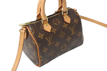 Load image into Gallery viewer, LOUIS VUITTON ルイヴィトン ナノスピーディ ハンドバッグ 2WAY M61252 モノグラムキャンバス ヌメ革 美品 中古 4c069833