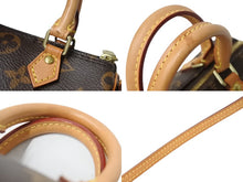 Load image into Gallery viewer, LOUIS VUITTON ルイヴィトン ナノスピーディ ハンドバッグ 2WAY M61252 モノグラムキャンバス ヌメ革 美品 中古 4c069833