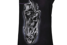 Load image into Gallery viewer, 極美品 HELLSTAR ヘルスター スウェットパンツ コットン ネイビー エアブラシ 裏起毛 エアブラシ調 中古 4c069846