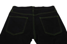 Load image into Gallery viewer, Endless Denim エンドレスデニム デニムパンツ 刺繍 ブラック グリーン コットン サイズS 美品 中古 4c069853