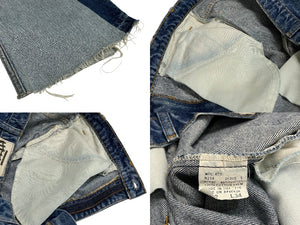 GUITARBOYARCHIVE ギターボーイアーカイブ デニムパンツ サイズ1 W32×L34 Levi's ドッキング リメイク ブルー コットン 良品 中古 4c069855