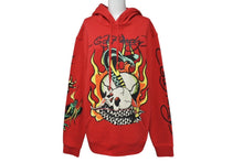 Load image into Gallery viewer, 新品未使用 ED HARDY エドハーディ プルオーバーパーカー コットン ポリエステル レッド マルチカラー サイズM 中古 4c069860