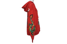Load image into Gallery viewer, 新品未使用 ED HARDY エドハーディ プルオーバーパーカー コットン ポリエステル レッド マルチカラー サイズM 中古 4c069860