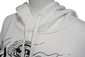 ED HARDY エドハーディ プルオーバー パーカー ロゴ ドラゴンプリント Y2K サイズM ホワイト 美品 中古 4c069861