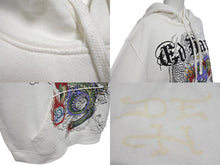 Load image into Gallery viewer, ED HARDY エドハーディ プルオーバー パーカー ロゴ ドラゴンプリント Y2K サイズM ホワイト 美品 中古 4c069861