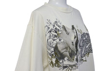 Load image into Gallery viewer, ECKO エコー サイ プリント トップス 半袖Tシャツ キナリ コットン 920-069261 ベージュ サイズM 美品 中古 4c069864