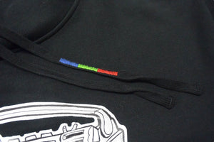 新品未使用 ECKO エコー Dear1993.art "STILL LOUD" OG Logo Mended Hoodie パーカー ブラック マルチカラー刺繍 サイズXL 中古 4c069866