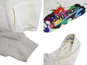 新品未使用 ECKO Dear1993.art Do The Knowledge Rhino Hoodie ホワイト コットン 刺繍 サイズL 中古 4c069867