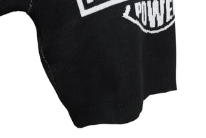 新品未使用 MADMADWORLD マッドマッドワールド HIGHER HEAVEN SENT POWER ニット コットン ポリエステル ブラック サイズL 中古 4c069879