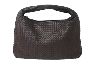 極美品 BOTTEGA VENETA ボッテガヴェネタ ホーボー イントレチャート ワンショルダーバッグ 115654 V0013 2040 ブラウン 中古 4c069883