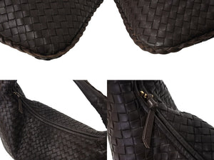 極美品 BOTTEGA VENETA ボッテガヴェネタ ホーボー イントレチャート ワンショルダーバッグ 115654 V0013 2040 ブラウン 中古 4c069883