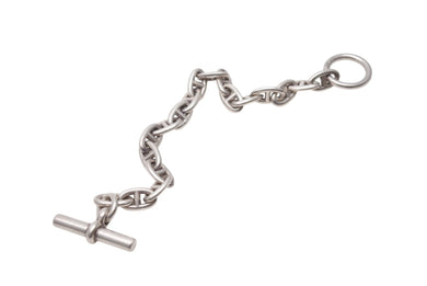 HERMES エルメス ブレスレット シェーヌダンクル PM18コマ フランス製 シルバー925 美品 中古 4c069884