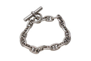 HERMES エルメス ブレスレット シェーヌダンクル PM18コマ フランス製 シルバー925 美品 中古 4c069884