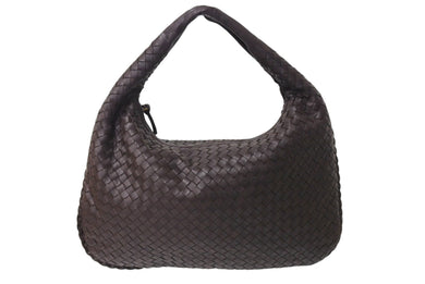 極美品 BOTTEGAVENETA ボッテガヴェネタ ワンショルダーバッグ イントレチャート 115653 V0013 2040 レザー ダークブラウン 中古 4c069885