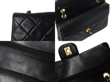Load image into Gallery viewer, CHANEL シャネル チェーンショルダーバッグ Wフラップ マトラッセ23 ラムスキン 3番台 ブラック ゴールド 美品 中古 4c069887