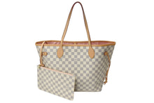 Load image into Gallery viewer, LOUIS VUITTON ルイヴィトン ネヴァーフルMM トートバッグ N51107 PVC レザー ホワイト ブラウン ゴールド金具 美品 中古 4c069892