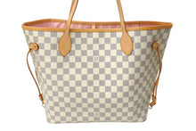 Load image into Gallery viewer, LOUIS VUITTON ルイヴィトン ネヴァーフルMM トートバッグ N51107 PVC レザー ホワイト ブラウン ゴールド金具 美品 中古 4c069892