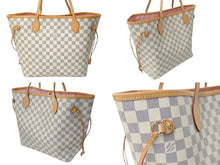 Load image into Gallery viewer, LOUIS VUITTON ルイヴィトン ネヴァーフルMM トートバッグ N51107 PVC レザー ホワイト ブラウン ゴールド金具 美品 中古 4c069892