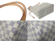 Load image into Gallery viewer, LOUIS VUITTON ルイヴィトン ネヴァーフルMM トートバッグ N51107 PVC レザー ホワイト ブラウン ゴールド金具 美品 中古 4c069892