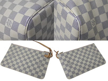 Load image into Gallery viewer, LOUIS VUITTON ルイヴィトン ネヴァーフルMM トートバッグ N51107 PVC レザー ホワイト ブラウン ゴールド金具 美品 中古 4c069892