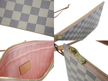 Load image into Gallery viewer, LOUIS VUITTON ルイヴィトン ネヴァーフルMM トートバッグ N51107 PVC レザー ホワイト ブラウン ゴールド金具 美品 中古 4c069892