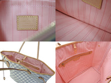 Load image into Gallery viewer, LOUIS VUITTON ルイヴィトン ネヴァーフルMM トートバッグ N51107 PVC レザー ホワイト ブラウン ゴールド金具 美品 中古 4c069892