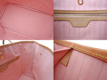 Load image into Gallery viewer, LOUIS VUITTON ルイヴィトン ネヴァーフルMM トートバッグ N51107 PVC レザー ホワイト ブラウン ゴールド金具 美品 中古 4c069892
