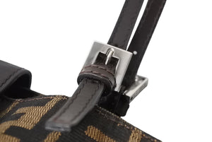 FENDI フェンディ ズッカ トートバッグ ショルダーバッグ キャンバス レザー ブラウン ブラック イエロー 美品 中古 4c069900 