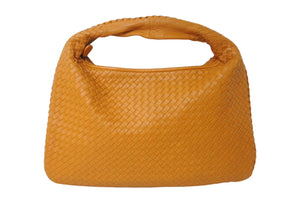 極美品 BOTTEGA VENETA ボッテガヴェネタ ホーボー イントレチャート ワンショルダーバッグ BO0738226T オレンジ 中古 4c069901