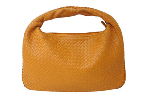 極美品 BOTTEGA VENETA ボッテガヴェネタ ホーボー イントレチャート ワンショルダーバッグ BO0738226T オレンジ 中古 4c069901