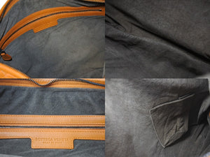 極美品 BOTTEGA VENETA ボッテガヴェネタ ホーボー イントレチャート ワンショルダーバッグ BO0738226T オレンジ 中古 4c069901