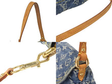 Load image into Gallery viewer, LOUIS VUITTON ルイヴィトン ミニプリーティ ハンドバッグ M95050 モノグラムデニム レザー ブルー 美品 中古 4c069903