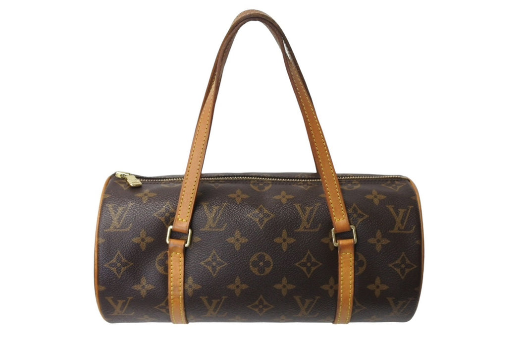 LOUIS VUITTON ルイヴィトン パピヨンPM 26 筒形 ハンドバック ブラウン モノグラム M51366 美品 中古 4c069904